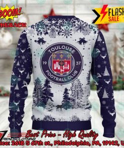 toulouse football club big logo pine trees ugly christmas sweater 3 lCQfU