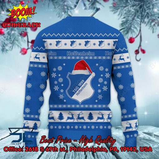 TSG 1899 Hoffenheim Logo Santa Hat Ugly Christmas Sweater
