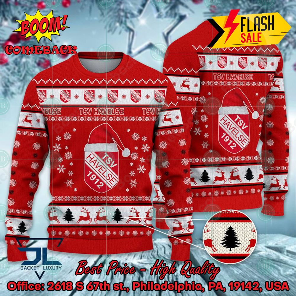 NHL St. Louis Blues Logo Wearing Santa Hat Ugly Christmas Sweater
