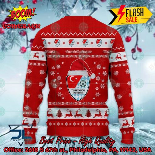 Turkgucu Munchen Logo Santa Hat Ugly Christmas Sweater
