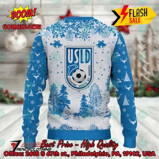 USL Dunkerque Big Logo Pine Trees Ugly Christmas Sweater