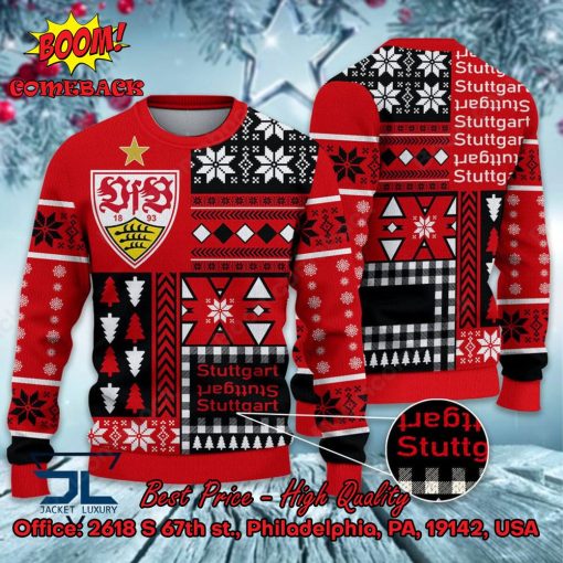 VfB Stuttgart Big Logo Ugly Christmas Sweater