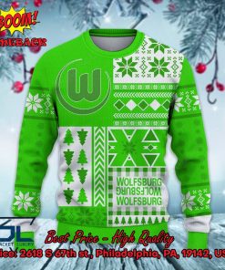 vfl wolfsburg big logo ugly christmas sweater 2 v5Gg6
