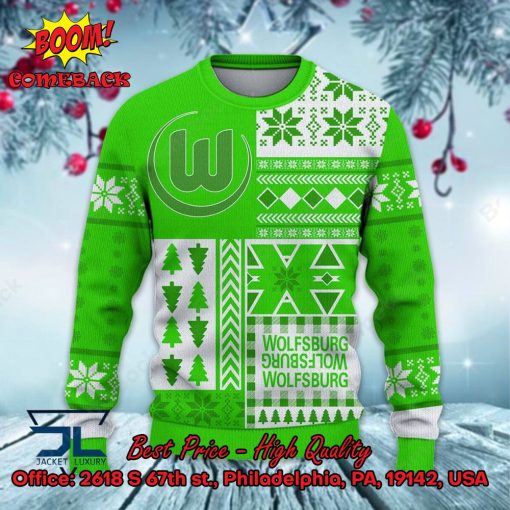 VfL Wolfsburg Big Logo Ugly Christmas Sweater