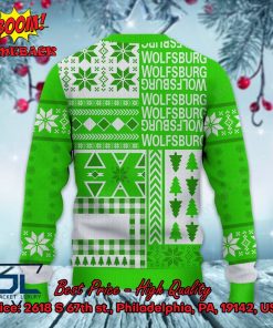 vfl wolfsburg big logo ugly christmas sweater 3 5hAiH