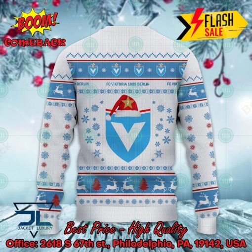 Viktoria Berlin Logo Santa Hat Ugly Christmas Sweater