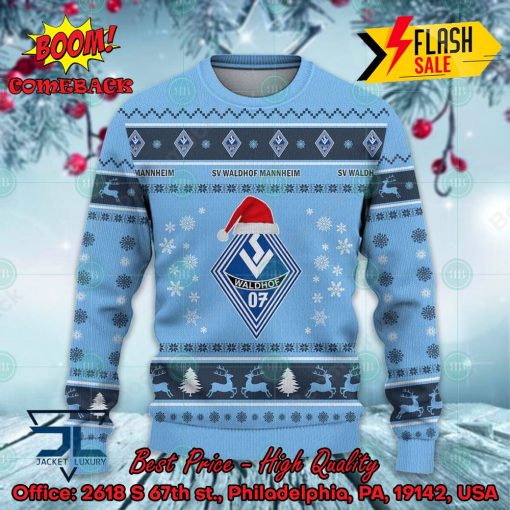 Waldhof Mannheim Logo Santa Hat Ugly Christmas Sweater