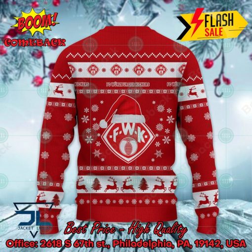 Wurzburger Kickers Logo Santa Hat Ugly Christmas Sweater