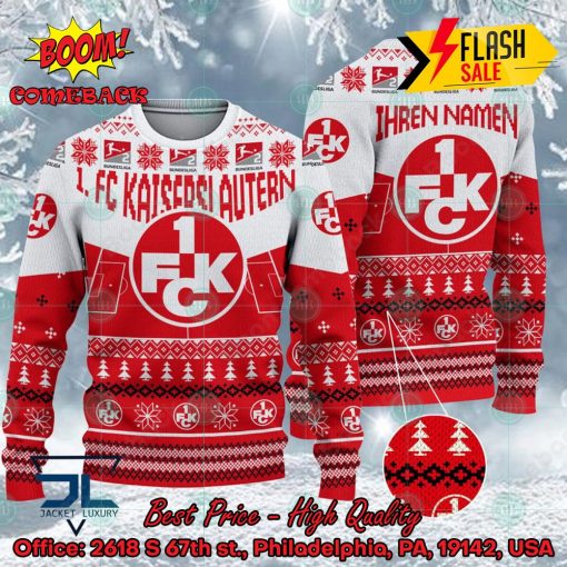 1. FC Kaiserslautern Stadium Personalized Name Ugly Christmas Sweater