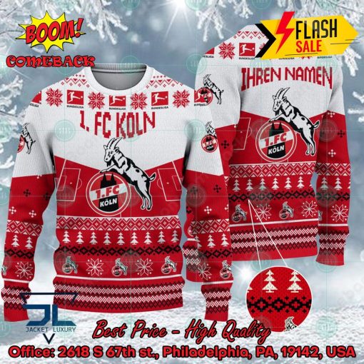 1. FC Koln Stadium Personalized Name Ugly Christmas Sweater