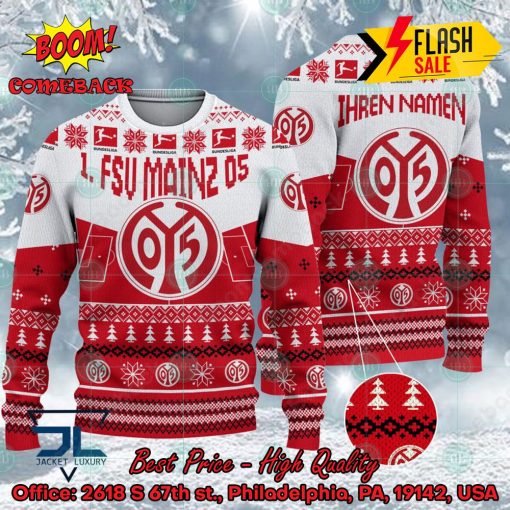 1. FSV Mainz 05 Stadium Personalized Name Ugly Christmas Sweater