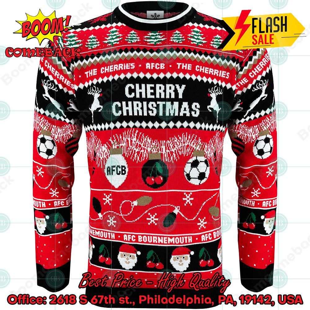 AFC Bournemouth The Cherries Christmas Jumper