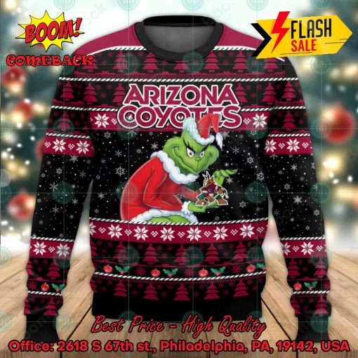 Arizona Coyotes Sneaky Grinch Ugly Christmas Sweater