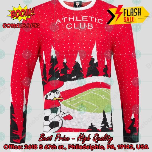 Athletic Bilbao Snowman Stadium Christmas Jumper