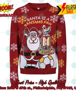 Bradford City AFC Santa Is Bantams Fan Christmas Jumper