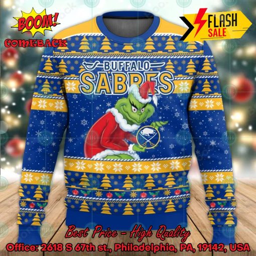 Buffalo Sabres Sneaky Grinch Ugly Christmas Sweater