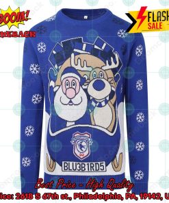 Cardiff City FC Santa Reindeer Christmas Jumper
