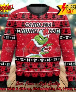 Carolina Hurricanes Sneaky Grinch Ugly Christmas Sweater