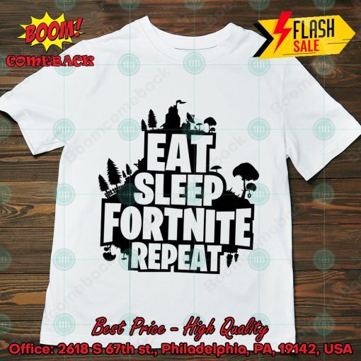 Eat Sleep Fortnite Repeat Shirt