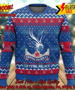 EPL 2023 Crystal Palace Big Logo Ugly Christmas Sweater