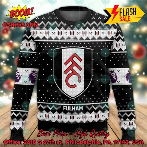 EPL 2023 Fulham Big Logo Ugly Christmas Sweater