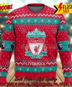 EPL 2023 Liverpool Big Logo Ugly Christmas Sweater