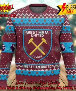 EPL 2023 West Ham United Big Logo Ugly Christmas Sweater