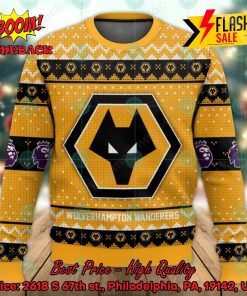EPL 2023 Wolverhampton Wanderer Big Logo Ugly Christmas Sweater