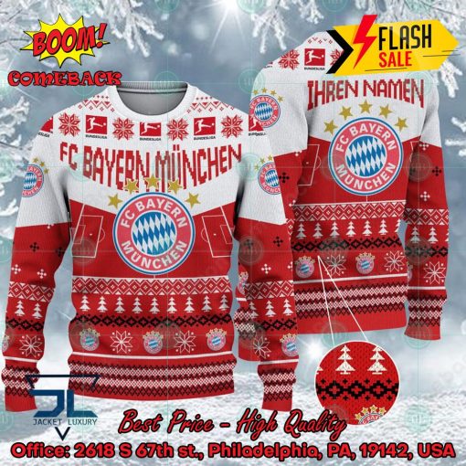 FC Bayern Munchen Stadium Personalized Name Ugly Christmas Sweater