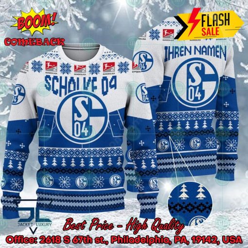 FC Schalke 04 Stadium Personalized Name Ugly Christmas Sweater