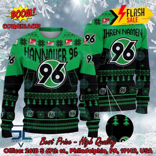 Hannover 96 Stadium Personalized Name Ugly Christmas Sweater