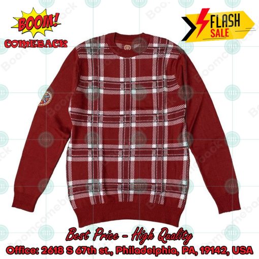 Heart Of Midlothian FC Maroon Tartan Christmas Jumper