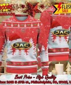 JAC Motors Big Logo Santa Hat Ugly Christmas Sweater