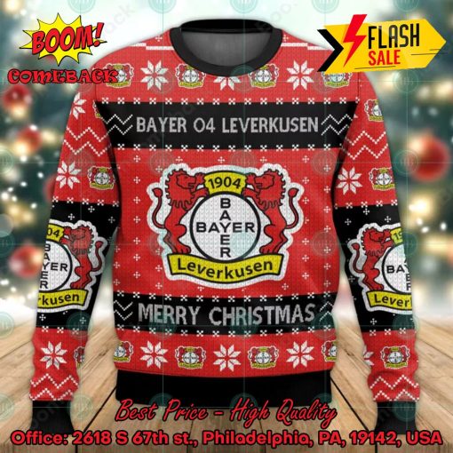 Merry Christmas Bayer 04 Leverkusen Ugly Christmas Sweater