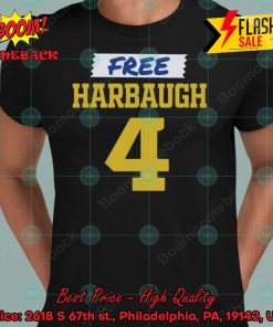 Michigan Wolverines J.J. McCarthy Free Harbaugh 4 Shirt