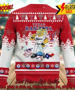 mlb texas rangers mascot ugly christmas sweater 2 vPW6v