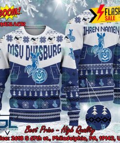 MSV Duisburg Stadium Personalized Name Ugly Christmas Sweater