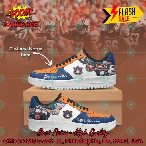 NCAA Auburn Tigers Personalized Name Nike Air Force Sneakers
