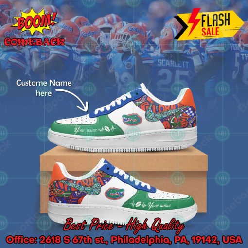 NCAA Florida Gators Personalized Name Nike Air Force Sneakers