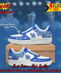 NCAA Kentucky Wildcats Personalized Name Nike Air Force Sneakers