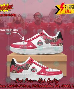 NCAA Ohio State Buckeyes Personalized Name Nike Air Force Sneakers