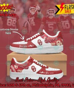 NCAA Oklahoma Sooners Personalized Name Nike Air Force Sneakers
