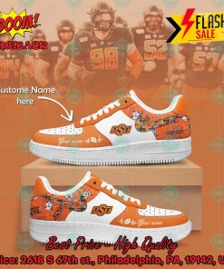 NCAA Oklahoma State Cowboys Personalized Name Nike Air Force Sneakers