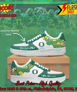 NCAA Oregon Ducks Personalized Name Nike Air Force Sneakers