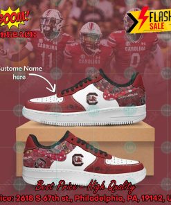 NCAA South Carolina Gamecocks Personalized Name Nike Air Force Sneakers
