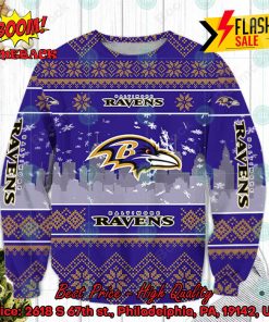 NFL Baltimore Ravens Big Logo Ugly Christmas Sweater