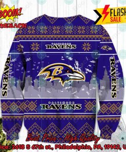 nfl baltimore ravens big logo ugly christmas sweater 2 RsdD6