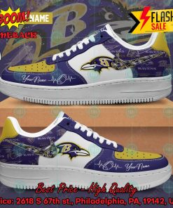NFL Baltimore Ravens Personalized Name Nike Air Force Sneakers