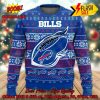 NFL Buffalo Bills Big Logo Santa Hat Ugly Christmas Sweater