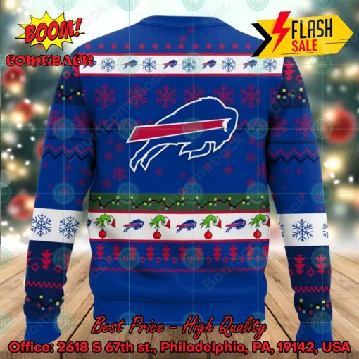 NFL Buffalo Bills Grinch Hand My Bills Stole My Heart Ugly Christmas Sweater